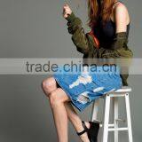 Latest Girls Fashion Cheap Denim Skirts Wholesale OEM Service thumbnail-4