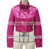 Fashion Leather Ladies Motorbike Jackets thumbnail-1