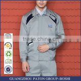 Custom Grey Cotton Engineer Work Uniform Jacket And Pants
