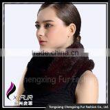 CX-S-103 Wholesale Ladies Scarf 100% Mink Fur Knitted Winter Scarf thumbnail-3