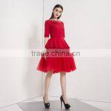Maxnegio Customized New Design Red Short Tutu Evening Dress Pattern For Wedding Wholesale Evening Dress 2016 thumbnail-2