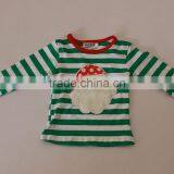 Wholesale Children's Boutique Clothing Christmas Outfit for Children Green Stripes Top and Pants thumbnail-3