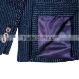 ELPA Fancy Kids Clothes Boys Tailor Made Dark Blue Striped Knitted Wholesale 3 Piece Kids Suits thumbnail-4