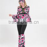 walson clothes apparel 1960s 1970s Tie Dye Costume Hippy Hippie Retro Womens Ladies Fancy Dress