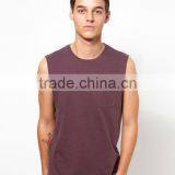Sleeveless Pocket Blank Tee Shirt thumbnail-1