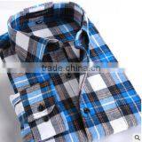 White and Blue Embroidered Dress Shirt for Boy Fashionable Military Hawaii Style Dress Shirt for Men thumbnail-1