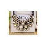 Beaded Crystal Stone Collar Neckline Vintage Necklace thumbnail-2