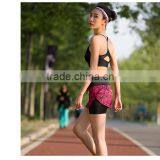 Directly Sale Women Double-deck Waistband Yoga Training Shorts thumbnail-4