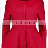 China New Women Elegant Fashion Long Sleeve Cashmere Peplum Jacket thumbnail-2
