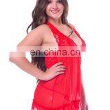 Red Plus Size See Through Girls Sexy Sleeping Dress thumbnail-2