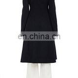 European New Style Embellished at Front Slim Fit Woolen Long Winter Coat With Oversized Buttons thumbnail-3