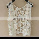 Handmade Elegant Women Girl Crochet Hollow Vest Jacket Top Waistcoat