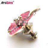 Wholesale Custom Cheap Metal Bulk Korean Magnet Rhinestone Flower Brooch Pin thumbnail-3