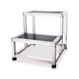 Stainess Steel with 2 layer hospital medical double foot stool