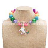 Girl Rainbow Necklace Bracelet Set Unicorn Charms Necklace 2pcs Jewelry Gift thumbnail-3