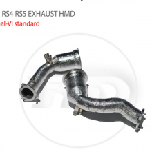 Exhaust Manifold Downpipe for Audi RS4 RS5 VI Standard Car Accessories With Catalytic Converter Header Whatsapp008613189999301 thumbnail-2