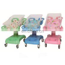 New Born Baby Bed With Wheels and Angle Adjustable ABS Baby Cart for Hospital Use thumbnail-5