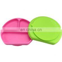 Plastic Tray 3 and 4 Compartment Silicone Suction Plate Toddler Place Mat for Babies and Children thumbnail-2