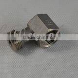 Stainless Steel 90 Degree Beer Thread Adapter - 1/2" FPT , Homebrew, Pump Fitting