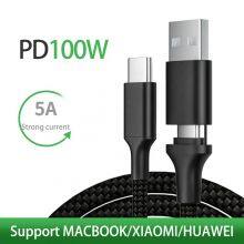 Top Sell 100w Usb c Cable 2 in 1 Type c Charging Cable Original c Type Cable Quick Charge for Mackbook thumbnail-2