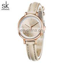 Shengke Classic Sunray Dial Girls Watches K9028 Champagne Simple Style Students Handwatch Small Dial Watches thumbnail-2