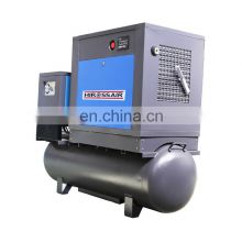 Hiross 8bar 10bar 30HP 22KW screw air compressor with 500L air tank with frequency invert air brush with compressor