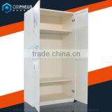 Bedroom Furniture Set Double Door Metal Wardrobe 2 Shelves KD White American Flexible Wardrobe thumbnail-1