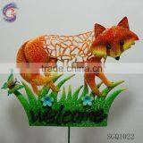 Metal Fox Wall Hanging Decoration With Welcome Sign for Home Decor thumbnail-5