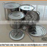 SS Steamer Stockpot 4Pcs Set