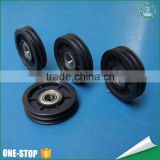 Wholesale moulded injection custom sizes timing belt door slide sheave small plastic nylon pulley wheels with bearings