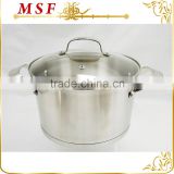 new European style conical shape stainless steel casserole nylon satin polished outside