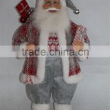 XM-SA002 32 inch traditional standing santa with gifts for christmas decoration