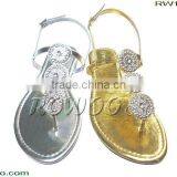 RW16921 flat lady sandals with diamond
