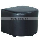 Faux Leather Round Ottoman for Home Living Room Under Mail Order thumbnail-5