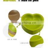 Go Slow Anti-Gulping Eco Bamboo Plant Fiber Dog Bowl Hear Shaped thumbnail-4
