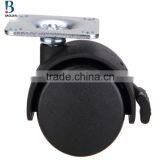 China High Quality Cheap 1.5 Inches Black Suitcase Nylon Plastic Fixed Furniture Caster Wheels thumbnail-3