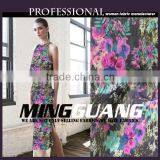 China Direct Factory 100 Polyester Rose Flower Digital Print Make Girls Dress Vintage Floral Fabric