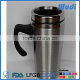 screw lid travel mug with handle ,double wall stainless steel CM217                        
                                                Quality Choice