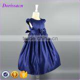 High Quality Full Length Ankles Girls Dress Korean Kids Dress Sleeveless Bow Sash Childrens' Wear thumbnail-4