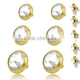 Gold Plated CZ Dermal Anchor Top