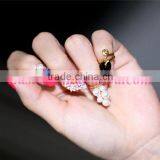 Variety Cute Pearl Gold Wedding Ring,latest Gold Finger Ring Designs thumbnail-2
