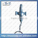 Custom Round Shape 3D Compass Metal Keychain thumbnail-4