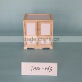 Wooden small storage box with drawers