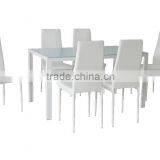 1+6 Tempered Glass Dining Room Set thumbnail-4