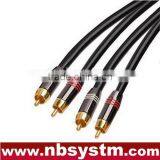 Assembly Type Audio Cable 2xRCA Plug to 2xRCA Plug