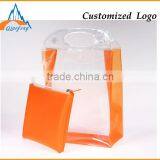 Transparent Biodegradable Foldable Pvc Gife Bag With Zipper