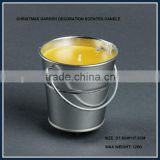 traval favor metal bucket with thick wick out door citronella candles