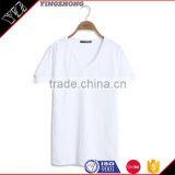 China Factory OEM High Quality Short Sleeve Asymmetrical Blank Linen t Shirts for Women thumbnail-4