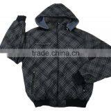 2011 men's winter new fashion checked-print jacket