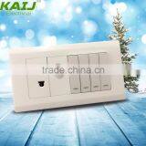 Cheap Price Pakistan Style 4 Gang Switch One Satellite Socket thumbnail-4